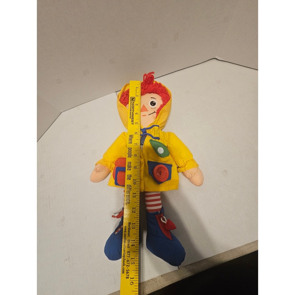 Vintage 1991 Playskool Dress Me Raggedy Ann Plush Doll Learning Toy 16 inch